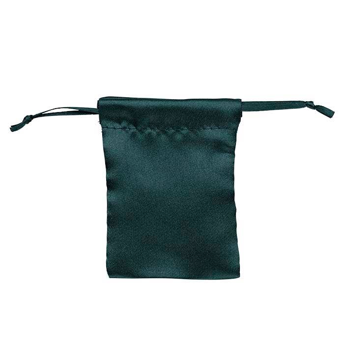 Emerald Satin-Weave Nylon 63.5mm x 88.9mm Pouch