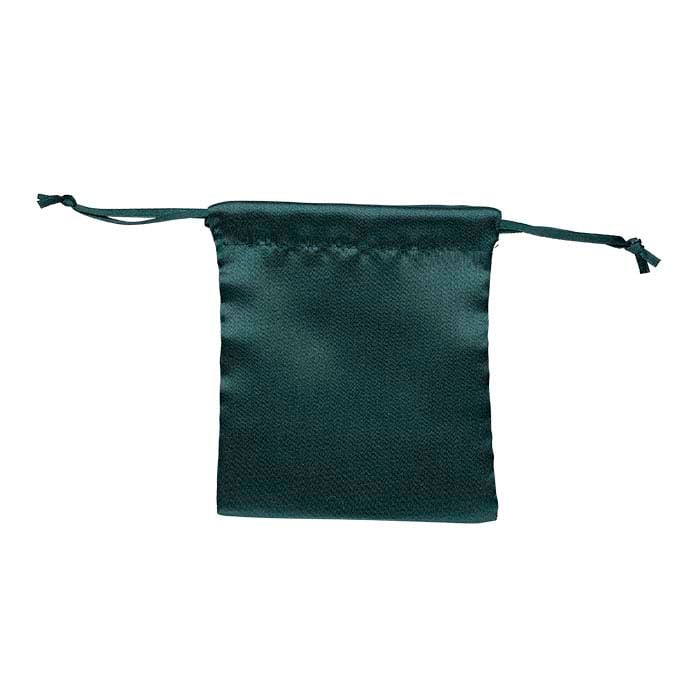 Emerald Satin-Weave Nylon 101.6mm x 114.3mm Pouch