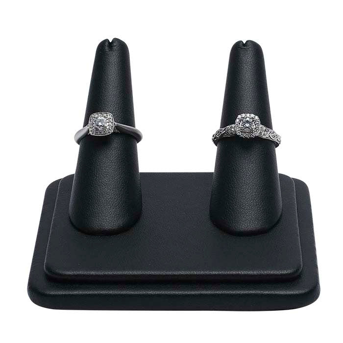 Black Vienna™ kunstlær Pretty Fingers™ to-rings display