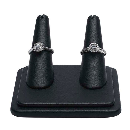 Black Vienna™ Faux Leather Pretty Fingers™ Two-Ring Display