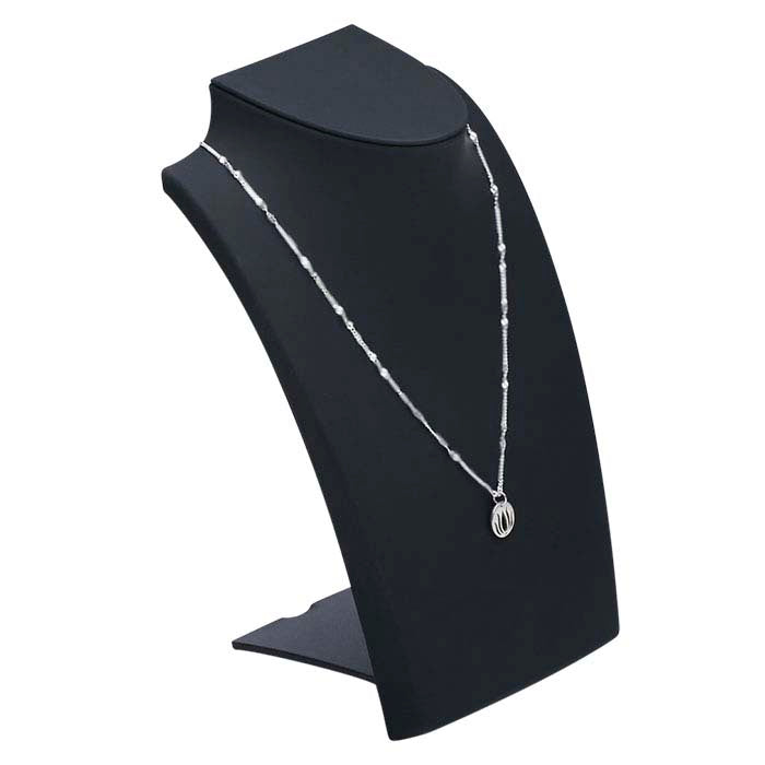 Black Plastic Travel Necklace Bust Display, 203.2 mm
