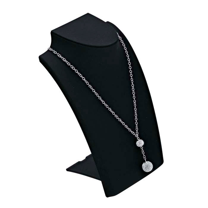 Black Plastic Travel Necklace Bust Display, 203.2 mm