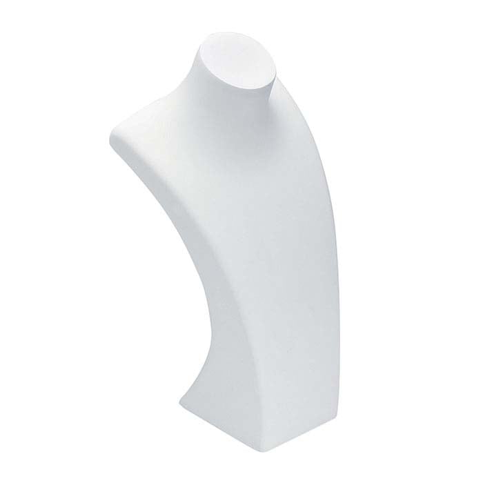 Expositor de Busto para Collar de Plástico Blanco Mate