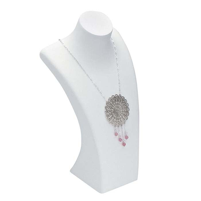 Expositor de Busto para Collar de Plástico Blanco Mate