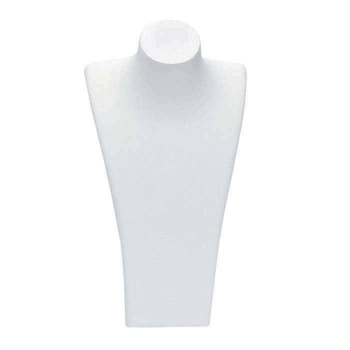 Expositor de Busto para Collar de Plástico Blanco Mate