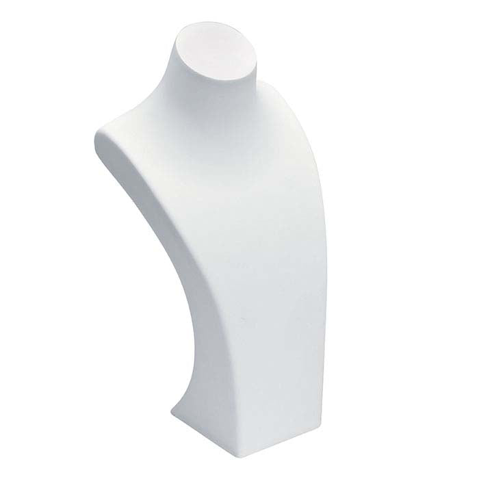 Expositor de Busto para Collar de Plástico Blanco Mate