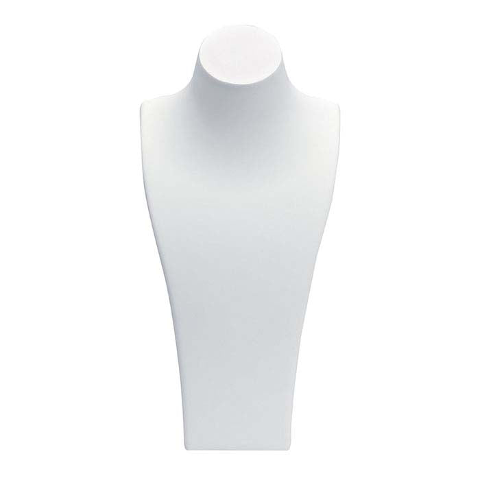 Expositor de Busto para Collar de Plástico Blanco Mate