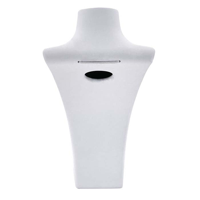 Expositor de Busto para Collar de Plástico Blanco Mate