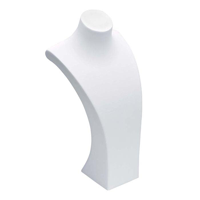 Expositor de Busto para Collar de Plástico Blanco Mate