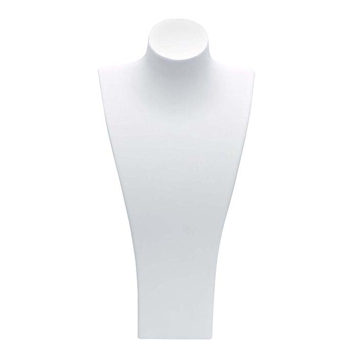 Expositor de Busto para Collar de Plástico Blanco Mate