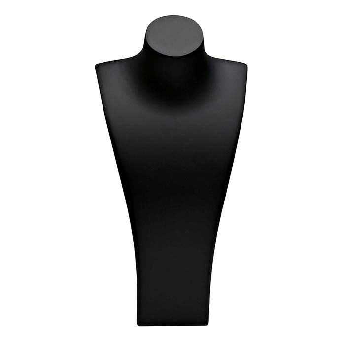 Matte Black Plastic Necklace Bust Display