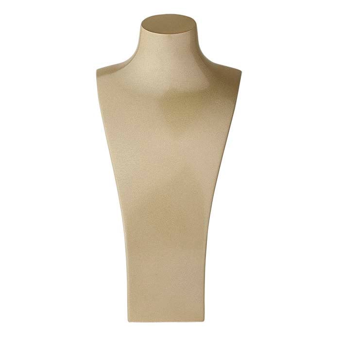 Metallic Gold Plastic Necklace Bust Display