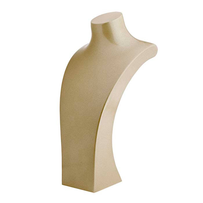 Metallic Gold Plastic Necklace Bust Display