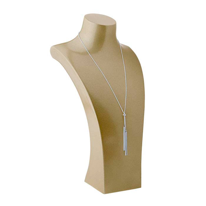 Metallic Gold Plastic Necklace Bust Display