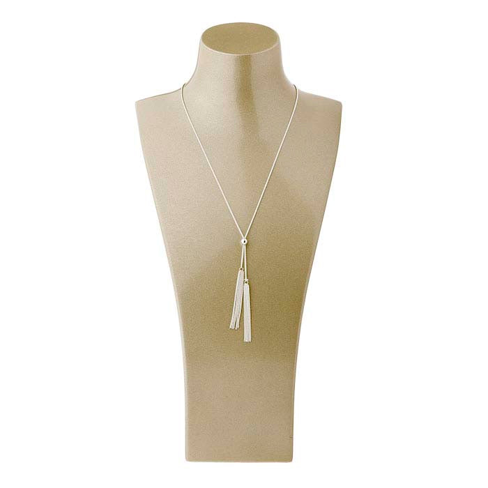 Metallic Gold Plastic Necklace Bust Display
