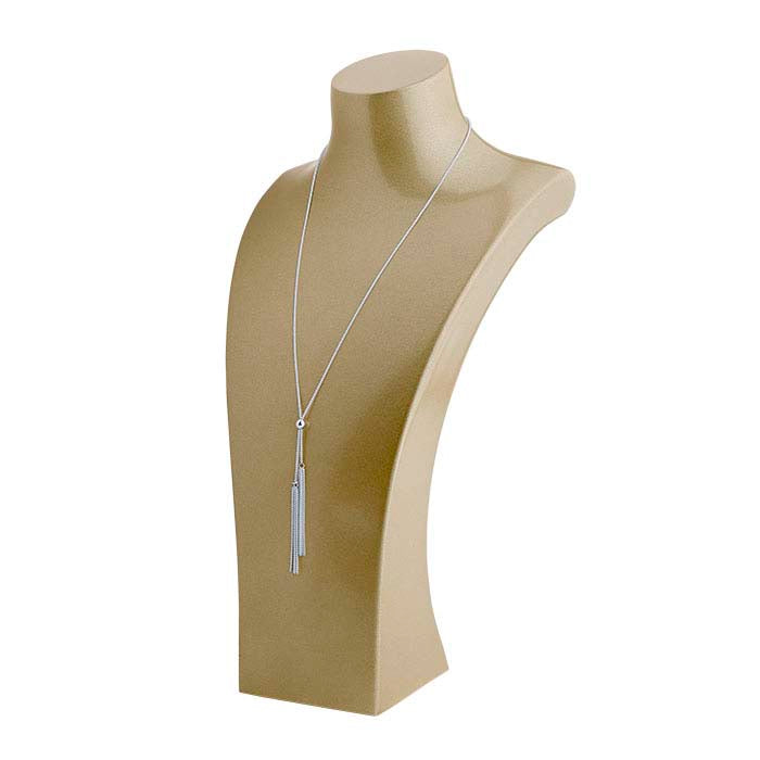 Metallic Gold Plastic Necklace Bust Display