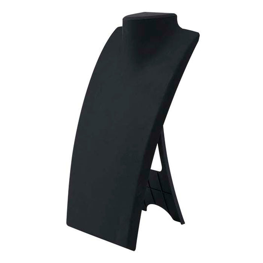 黒いプラスチック製トラベルネックレスバストディスプレイ、342.9 mm