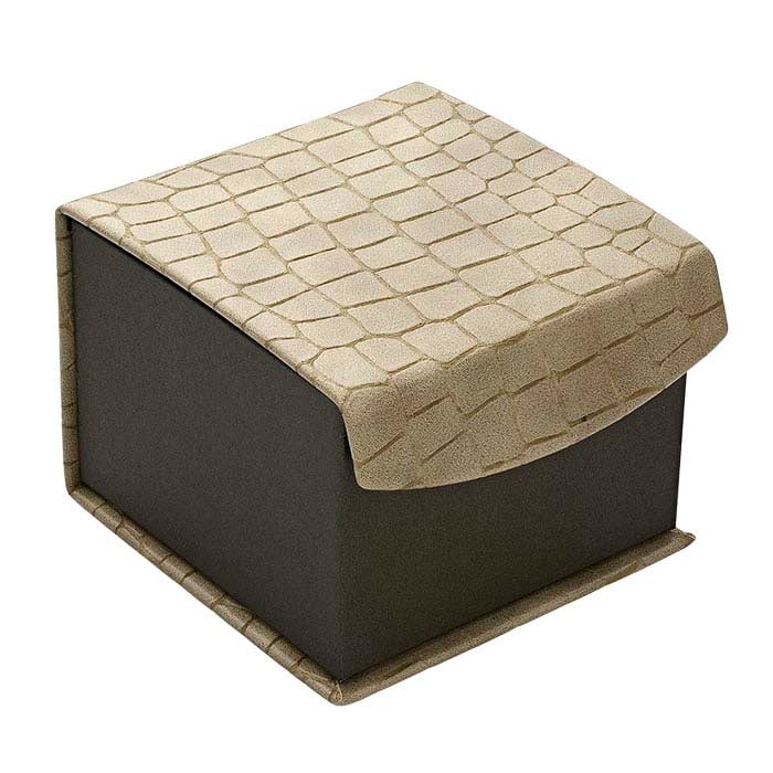 Caja de regalo para pulsera o reloj de cuero sintético texturizado "Mock Croc"