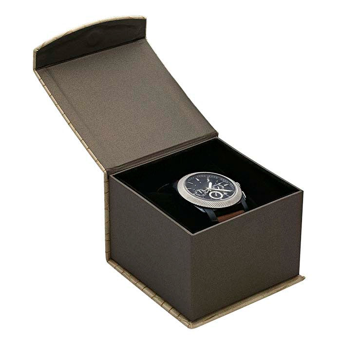 Caja de regalo para pulsera o reloj de cuero sintético texturizado "Mock Croc"