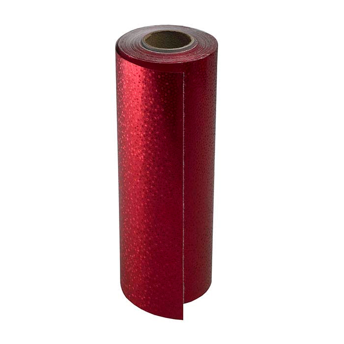 Red Mosaic Embossed Foil Gift Wrapping Paper