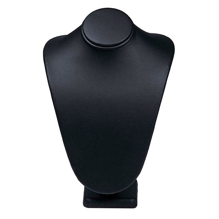 Expositor de busto para collar de cuero sintético negro