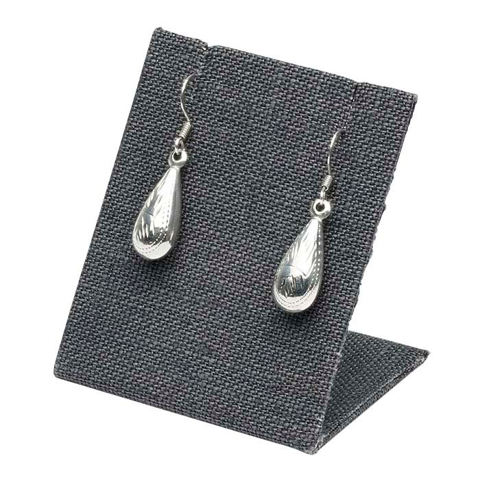 Gray Linen Pendant or Earring Display