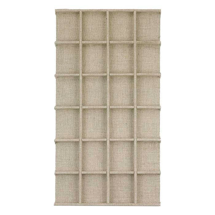Natural Linen 24-Compartment Tray Insert