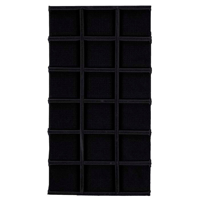 Black Velvet 18-Compartment Tray Insert