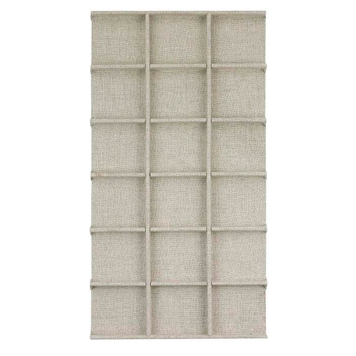 Natural Linen 18-Compartment Tray Insert