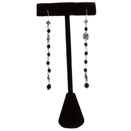 Black Velvet T-Stand Earring Display, 165.1 mm