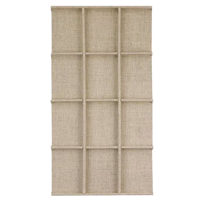Natural Linen 12-Compartment Tray Insert