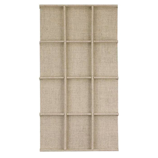 Natural Linen 12-Compartment Tray Insert