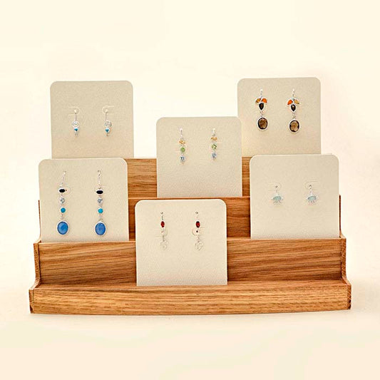 Ivory Printed Pierced or Clip Earring Card