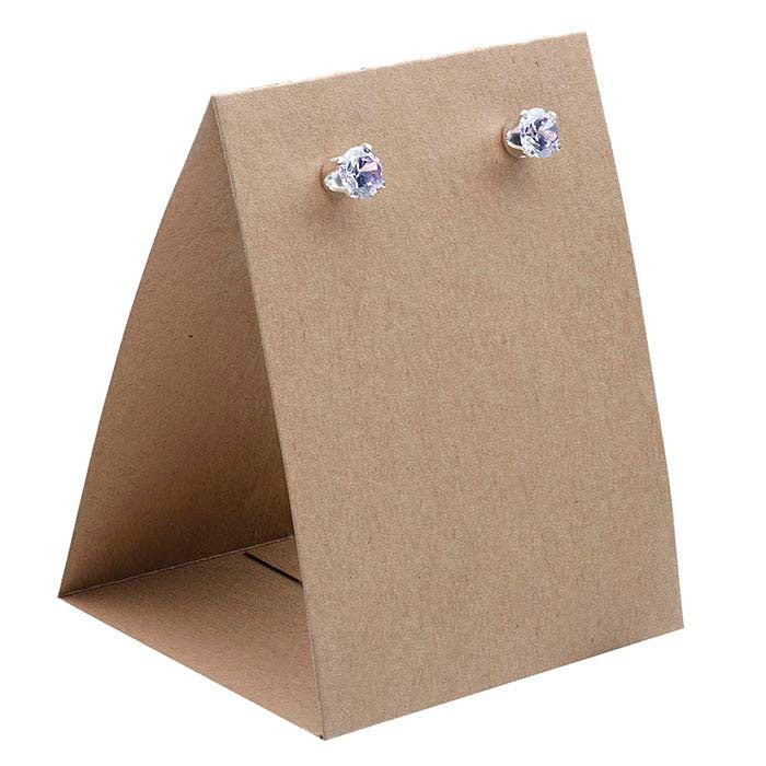 Kraft Textured Paper Earring Tent Card