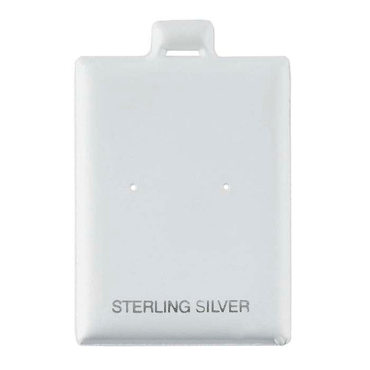 White Vinyl Printed Puff Pad Earring Card