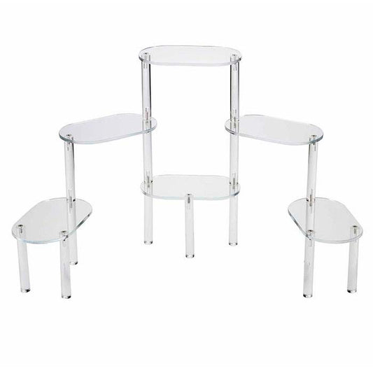 Clear Acrylic Six-Tier Oval Stage Display