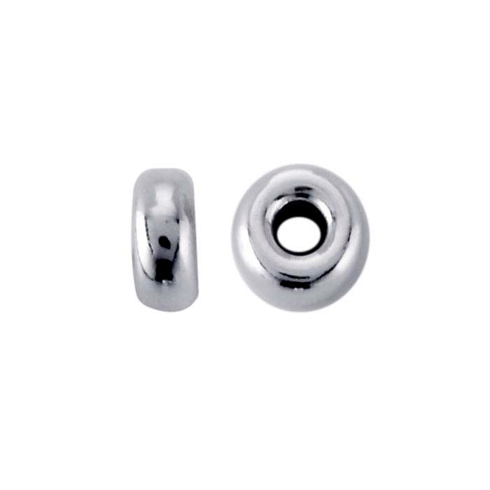 Sterling Silver 3.2 x 1.7mm Roundel Bead