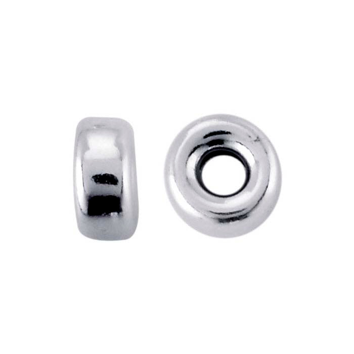 Sterling Silver 4.1 x 2mm Roundel Bead