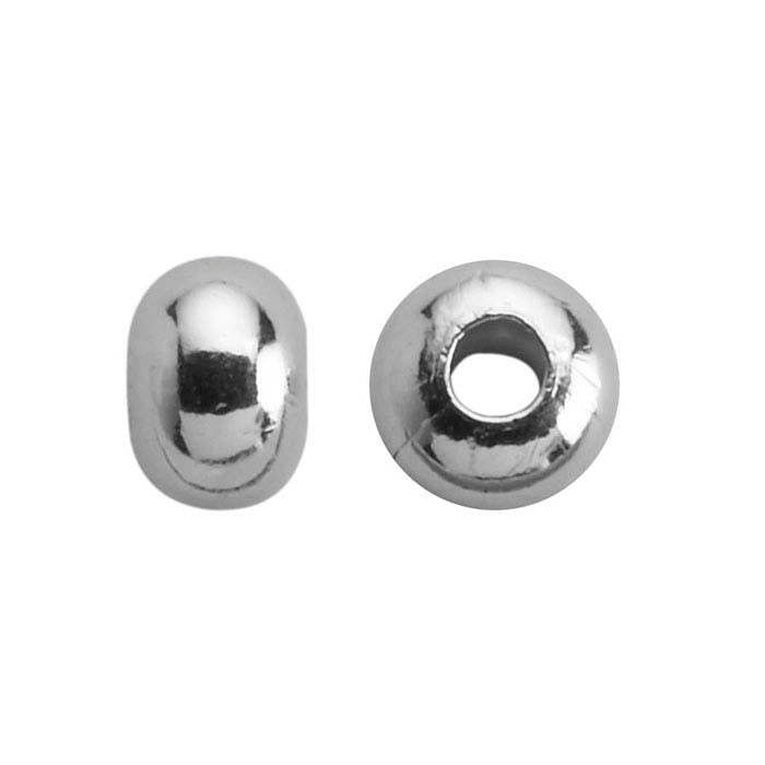 Sterling Silver 4.4 x 3.4mm Donut Bead