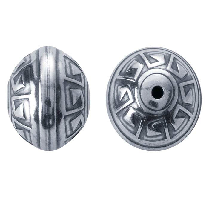 Sterling Silver 8mm Round Stamped Bead