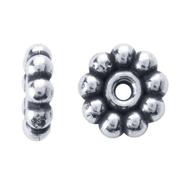 Sterling Silver 4 x 1.2mm Bali-Style Bead