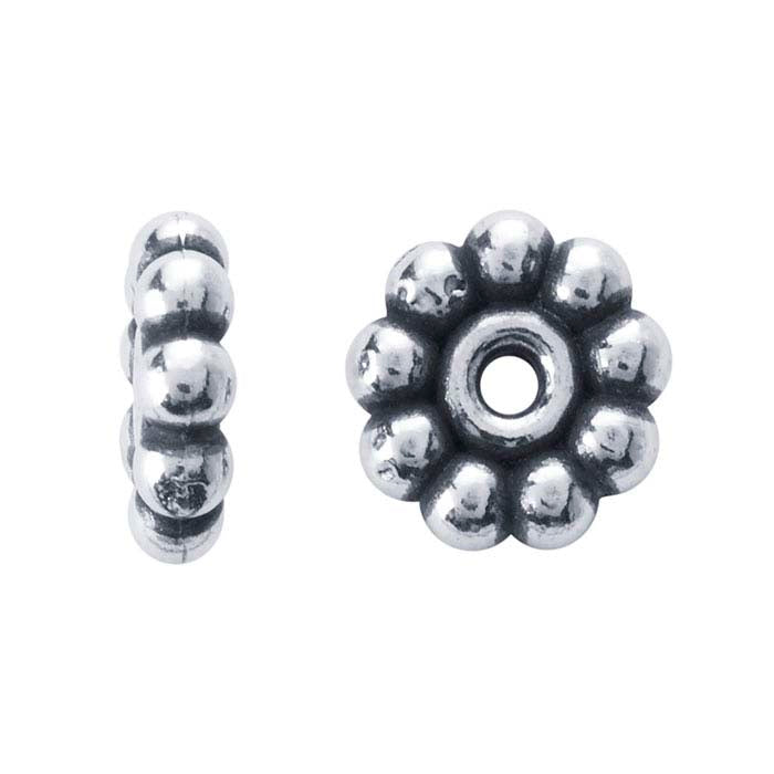 Sterling Silver 6.9 x 2mm Bali-Style Bead