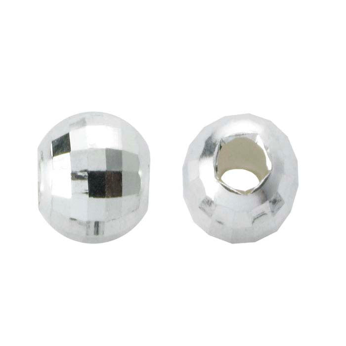 Sterling Silver 3mm Round Round Mirror Bead
