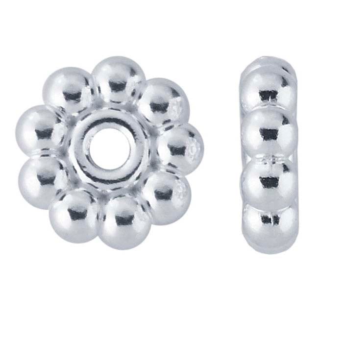 Sterling Silver 4 x 1.2mm Bali-Style Bead