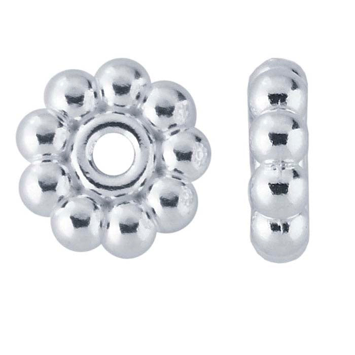 Sterling Silver 5,75 x 1,8 mm Bali-stil Pärla