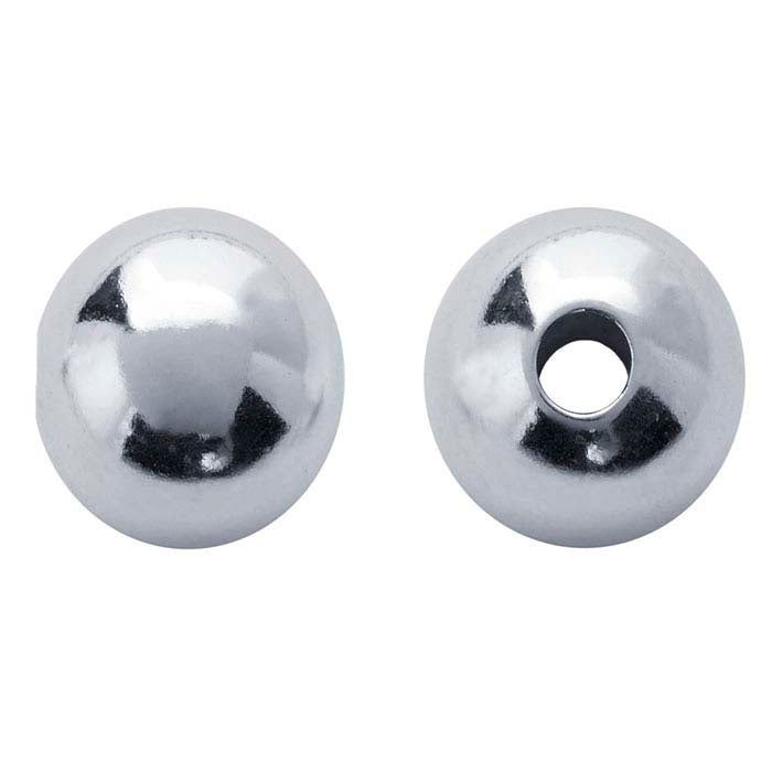 Sterling Silver 4mm Round Seamless-Look Bead