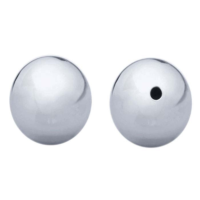 Sterling Silver 11 mm Rund Sömlös Pärla