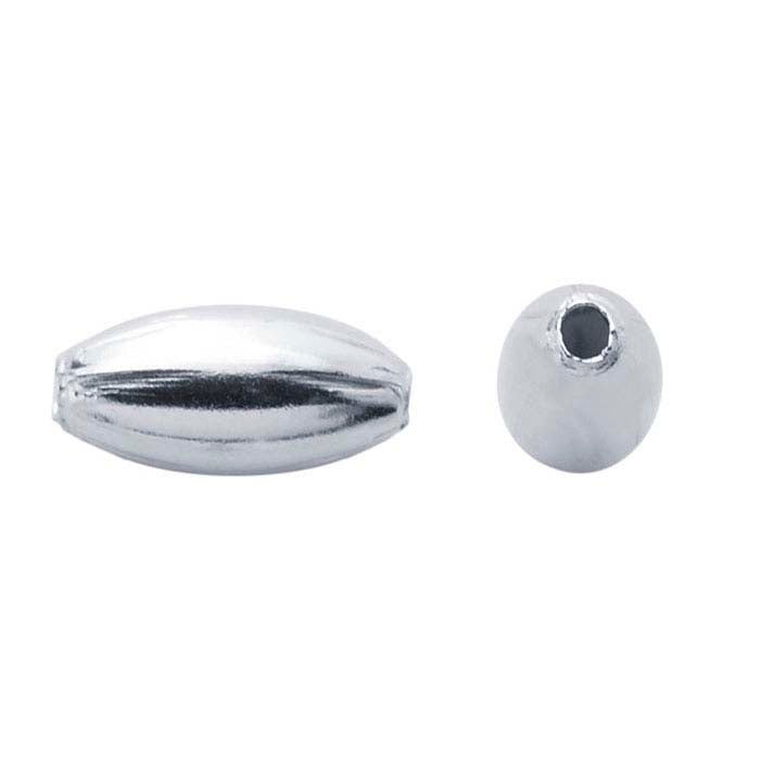 Sterling Silver 6 x 3mm Oval Bead