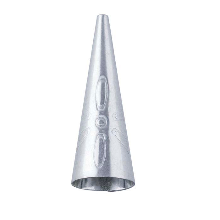 Sterling Silver Flower-Stamped Bead Cone