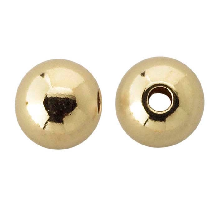 12/20 Yellow Gold-Filled 2.5mm Round Seamless-Look Bead